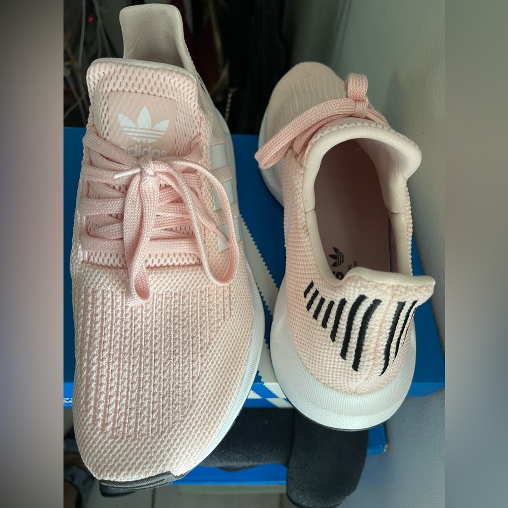Adidas Swift Run W Pink Knit Sneakers Women’s Size 9 Athletic Shoes - Picture 4 of 5